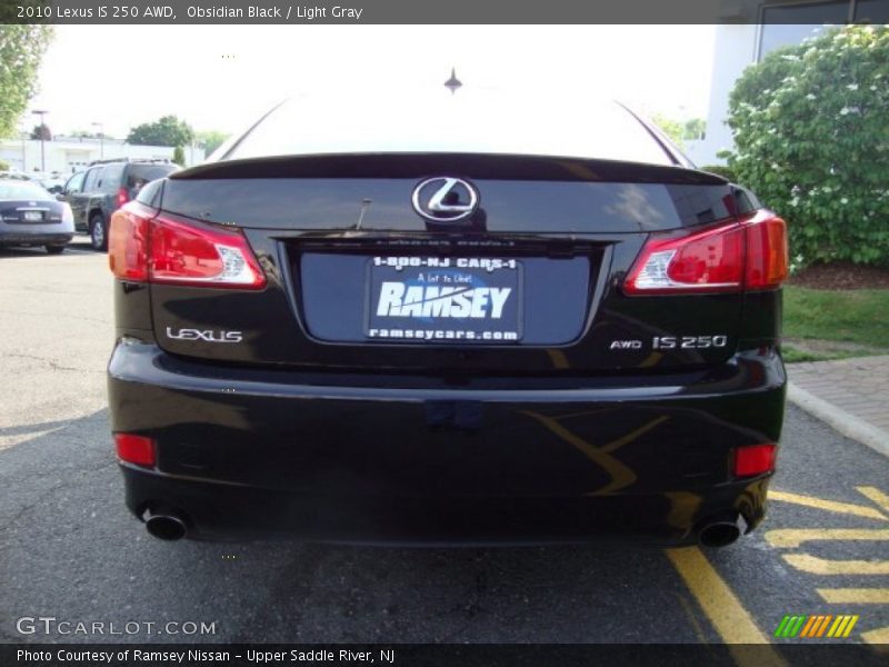 Obsidian Black / Light Gray 2010 Lexus IS 250 AWD