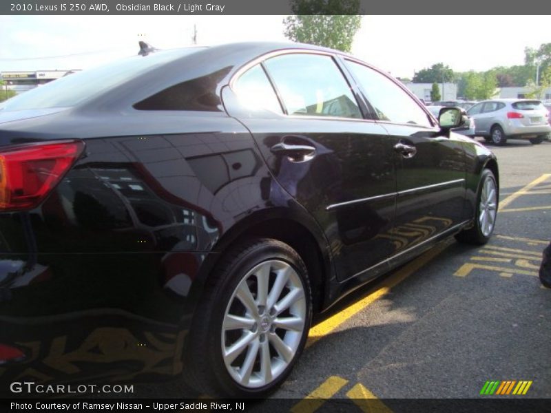 Obsidian Black / Light Gray 2010 Lexus IS 250 AWD