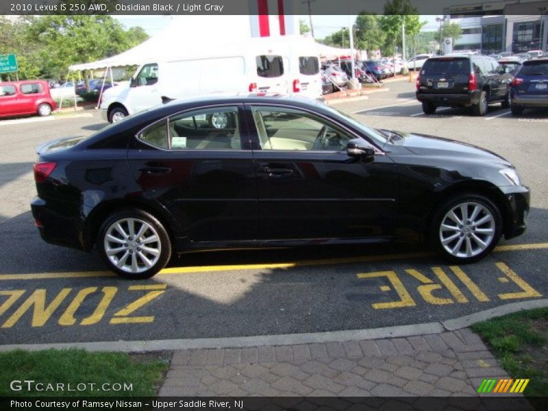 Obsidian Black / Light Gray 2010 Lexus IS 250 AWD