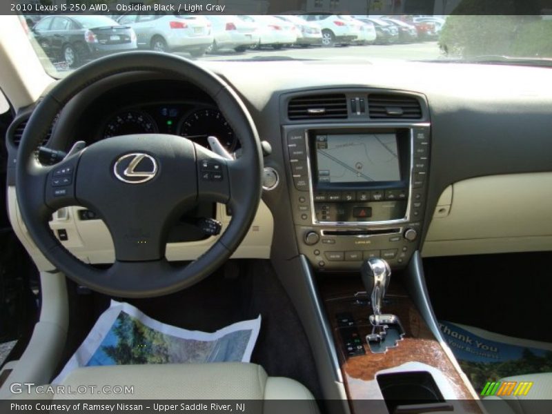 Obsidian Black / Light Gray 2010 Lexus IS 250 AWD