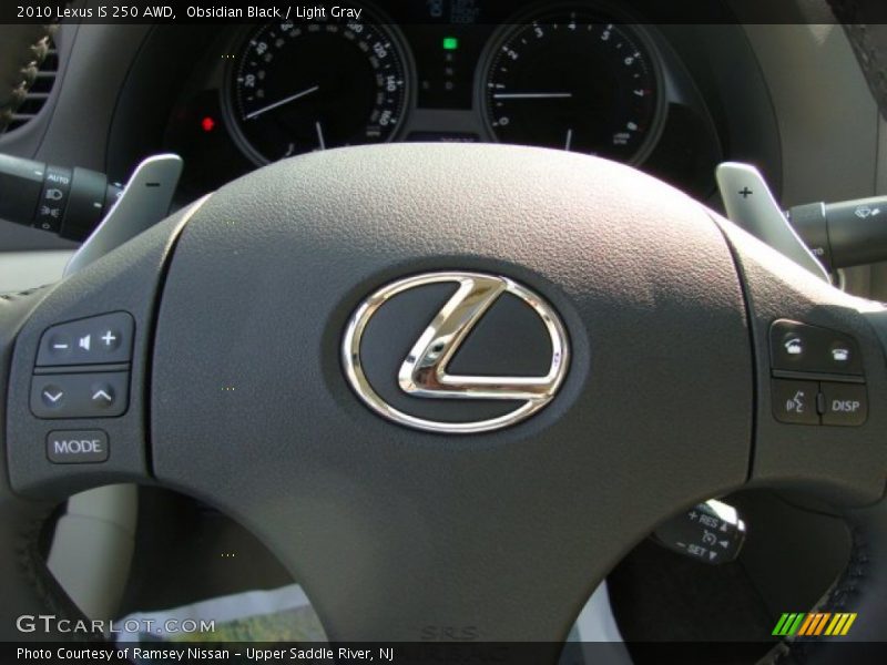 Obsidian Black / Light Gray 2010 Lexus IS 250 AWD