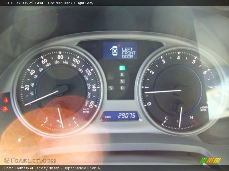 Obsidian Black / Light Gray 2010 Lexus IS 250 AWD