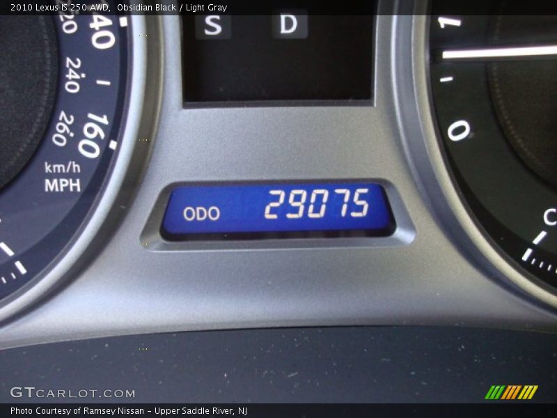 Obsidian Black / Light Gray 2010 Lexus IS 250 AWD