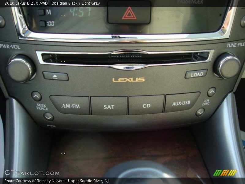 Obsidian Black / Light Gray 2010 Lexus IS 250 AWD