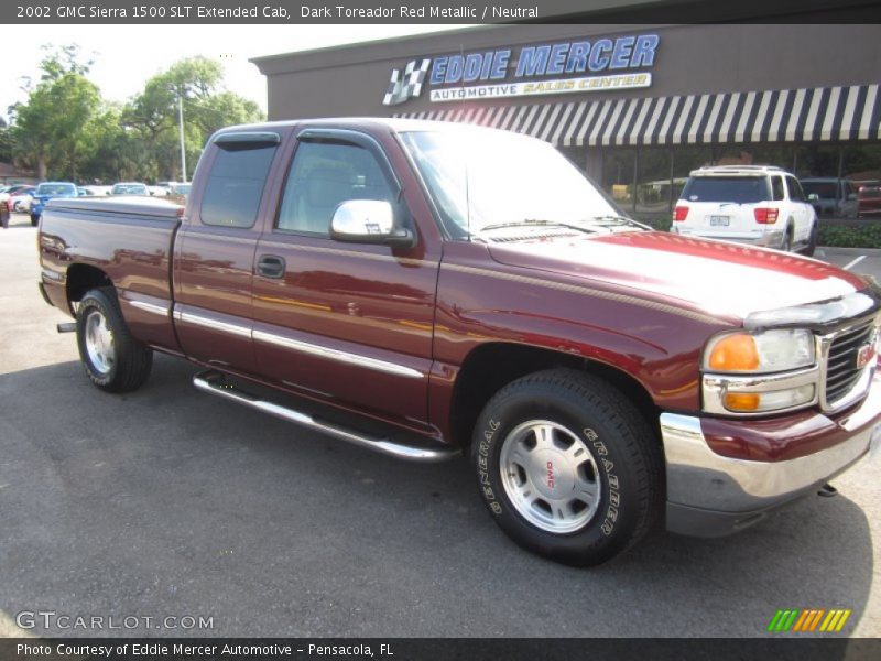Dark Toreador Red Metallic / Neutral 2002 GMC Sierra 1500 SLT Extended Cab