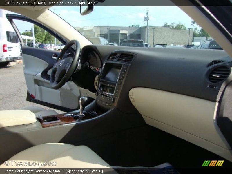 Obsidian Black / Light Gray 2010 Lexus IS 250 AWD