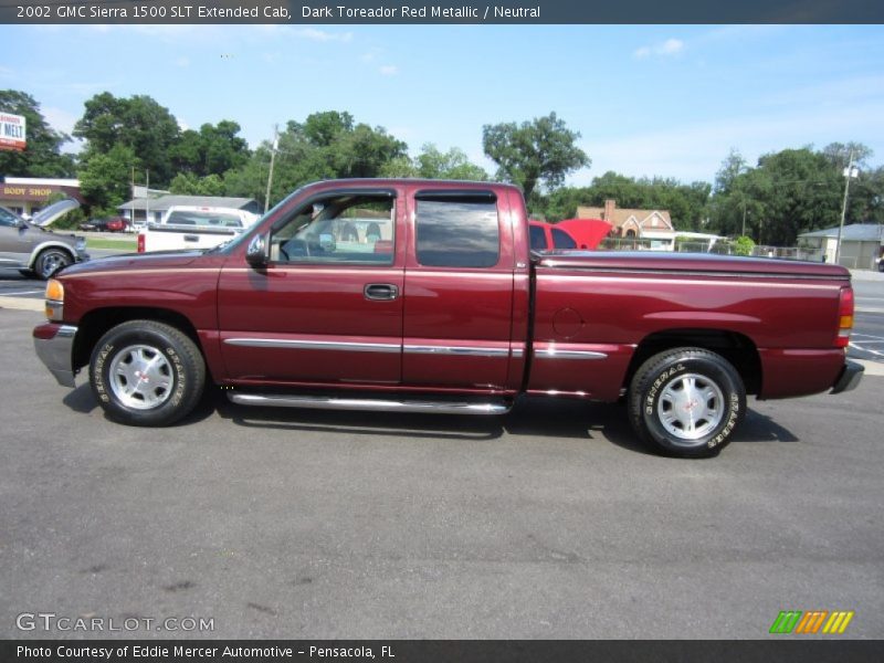 Dark Toreador Red Metallic / Neutral 2002 GMC Sierra 1500 SLT Extended Cab