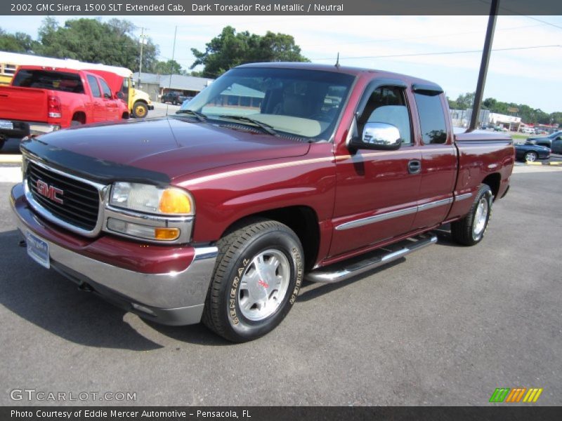 Dark Toreador Red Metallic / Neutral 2002 GMC Sierra 1500 SLT Extended Cab