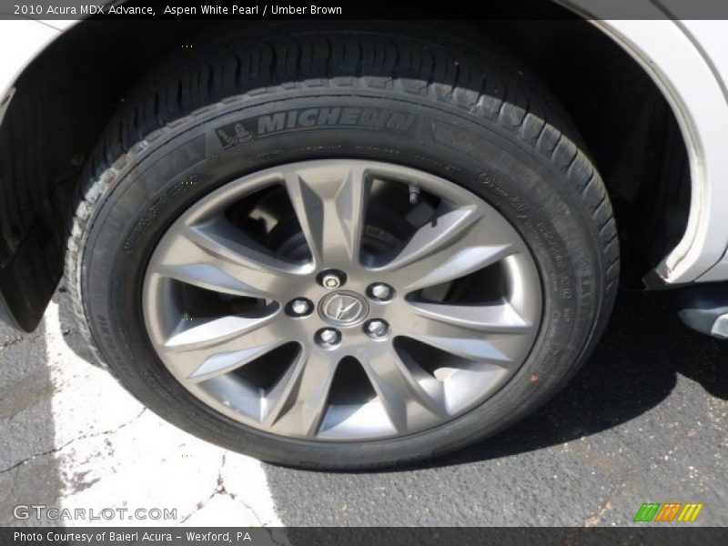 Aspen White Pearl / Umber Brown 2010 Acura MDX Advance
