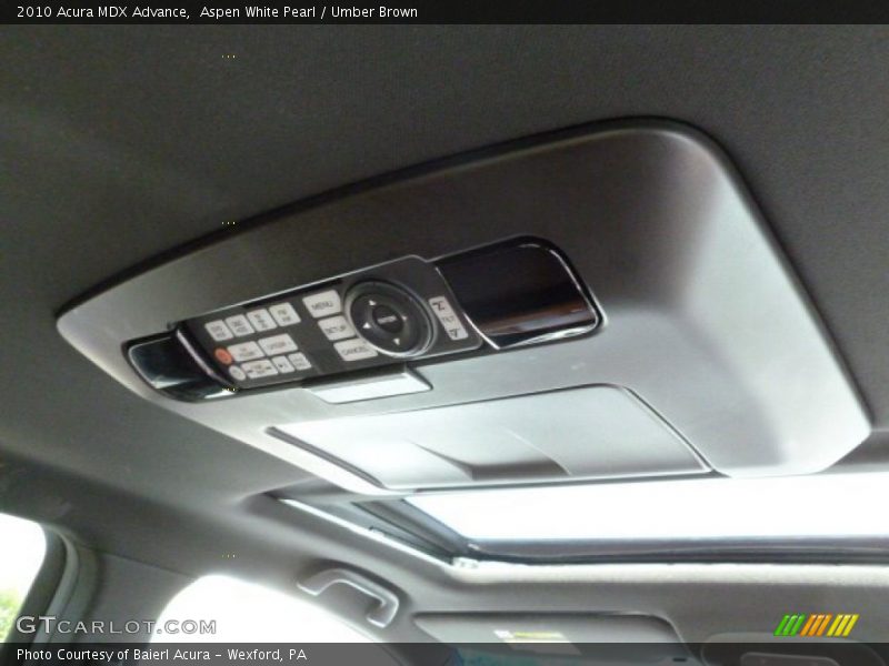 Aspen White Pearl / Umber Brown 2010 Acura MDX Advance