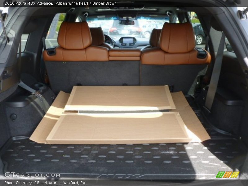 Aspen White Pearl / Umber Brown 2010 Acura MDX Advance