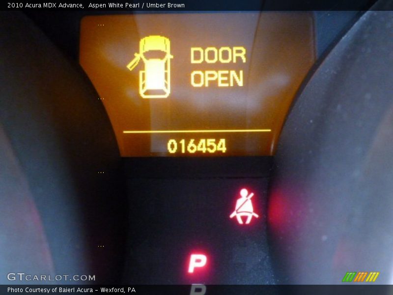 Aspen White Pearl / Umber Brown 2010 Acura MDX Advance