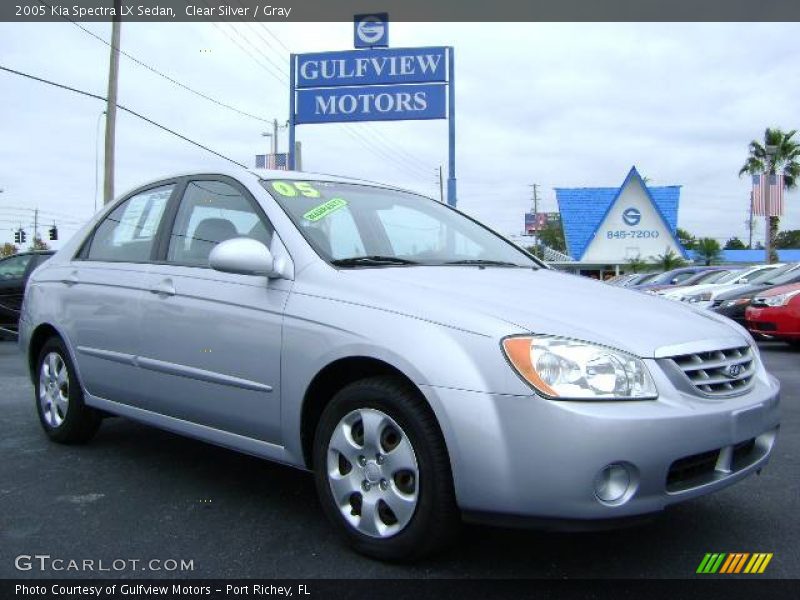 Clear Silver / Gray 2005 Kia Spectra LX Sedan