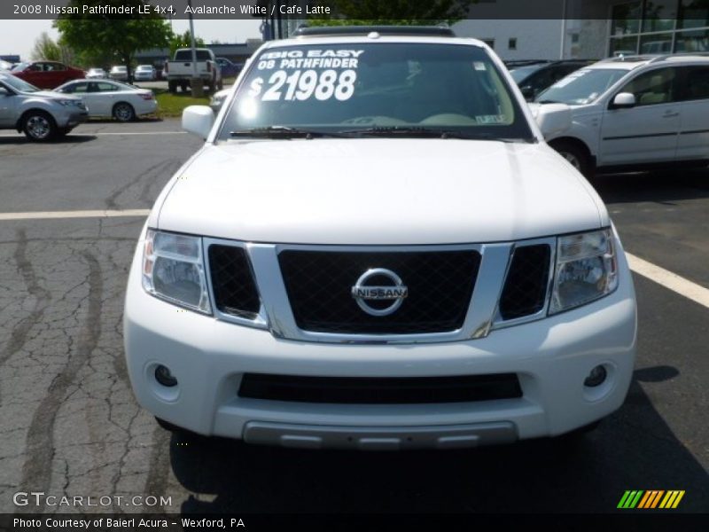 Avalanche White / Cafe Latte 2008 Nissan Pathfinder LE 4x4