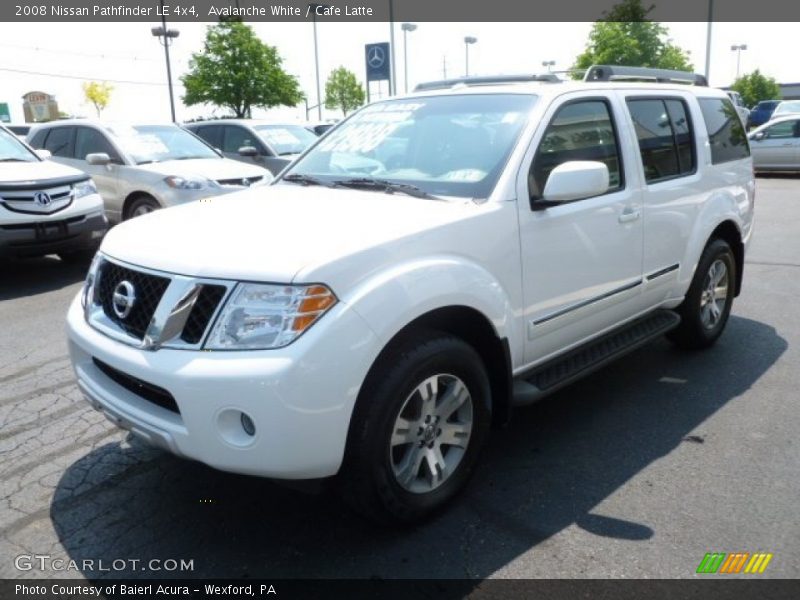 Avalanche White / Cafe Latte 2008 Nissan Pathfinder LE 4x4