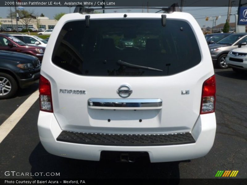 Avalanche White / Cafe Latte 2008 Nissan Pathfinder LE 4x4