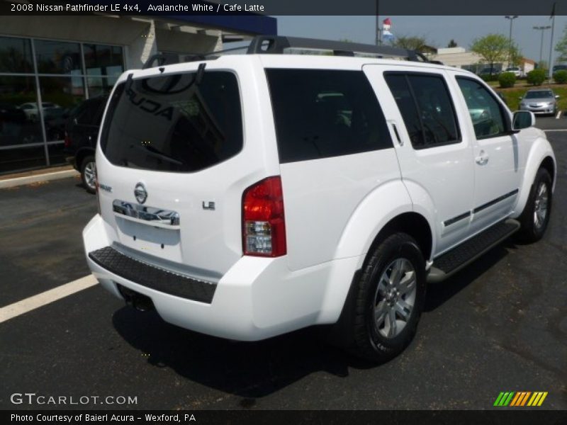 Avalanche White / Cafe Latte 2008 Nissan Pathfinder LE 4x4