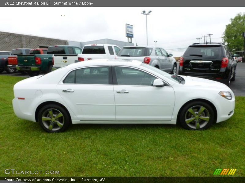 Summit White / Ebony 2012 Chevrolet Malibu LT