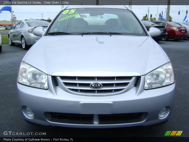 Clear Silver / Gray 2005 Kia Spectra LX Sedan