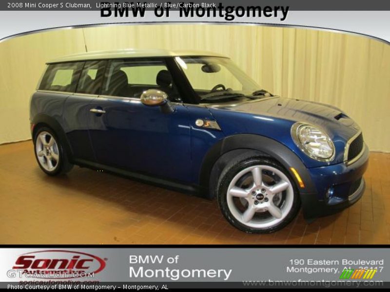 Lightning Blue Metallic / Blue/Carbon Black 2008 Mini Cooper S Clubman