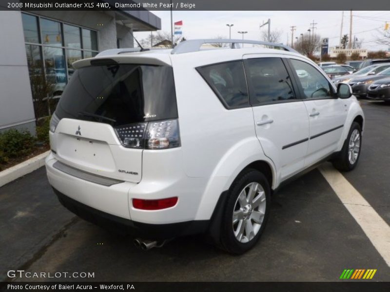 Diamond White Pearl / Beige 2008 Mitsubishi Outlander XLS 4WD