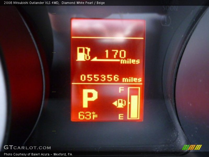 Diamond White Pearl / Beige 2008 Mitsubishi Outlander XLS 4WD