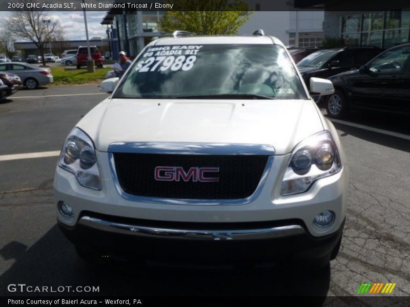 White Diamond Tricoat / Ebony 2009 GMC Acadia SLT