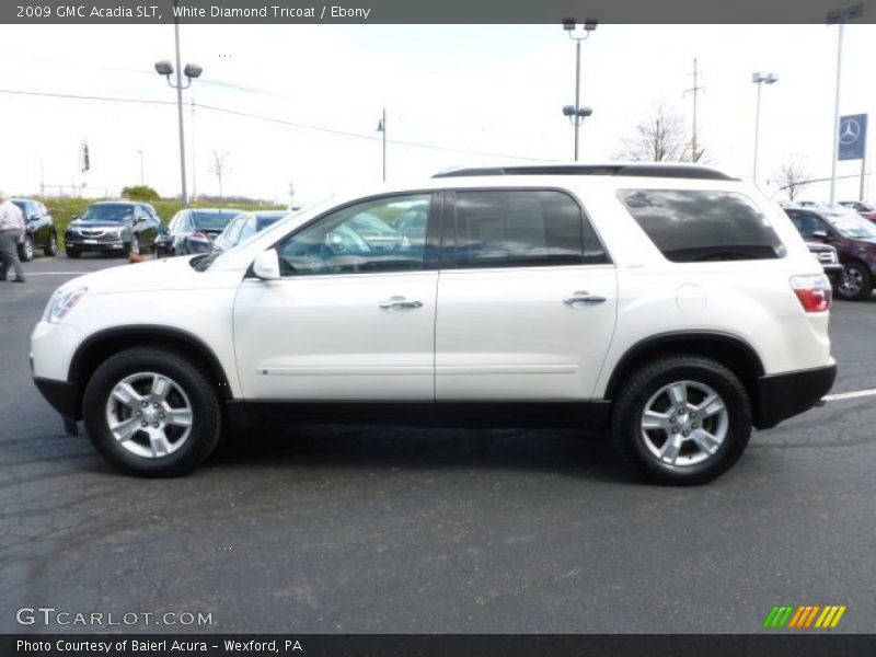 White Diamond Tricoat / Ebony 2009 GMC Acadia SLT