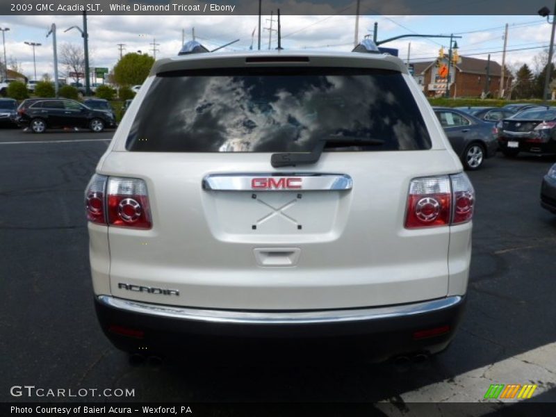 White Diamond Tricoat / Ebony 2009 GMC Acadia SLT