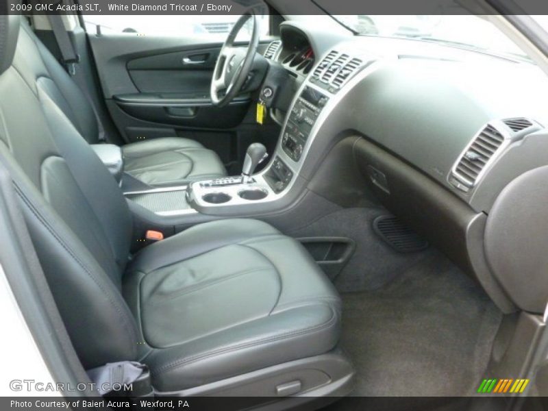 White Diamond Tricoat / Ebony 2009 GMC Acadia SLT