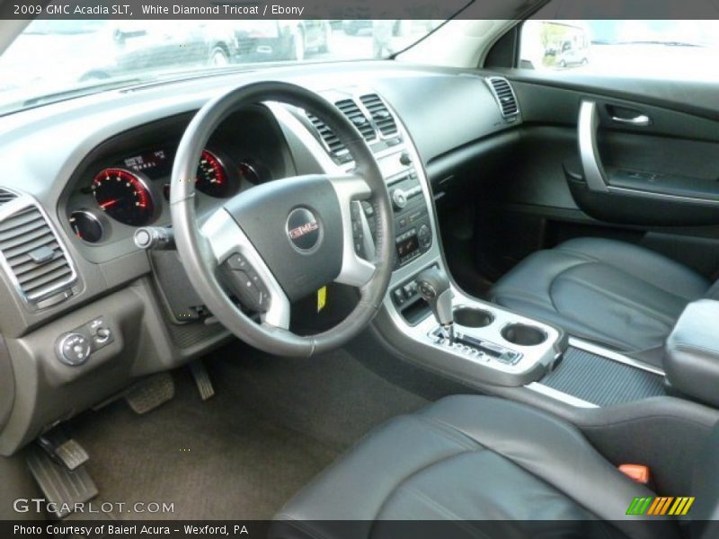 White Diamond Tricoat / Ebony 2009 GMC Acadia SLT