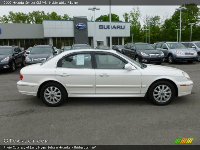 Noble White / Beige 2002 Hyundai Sonata GLS V6