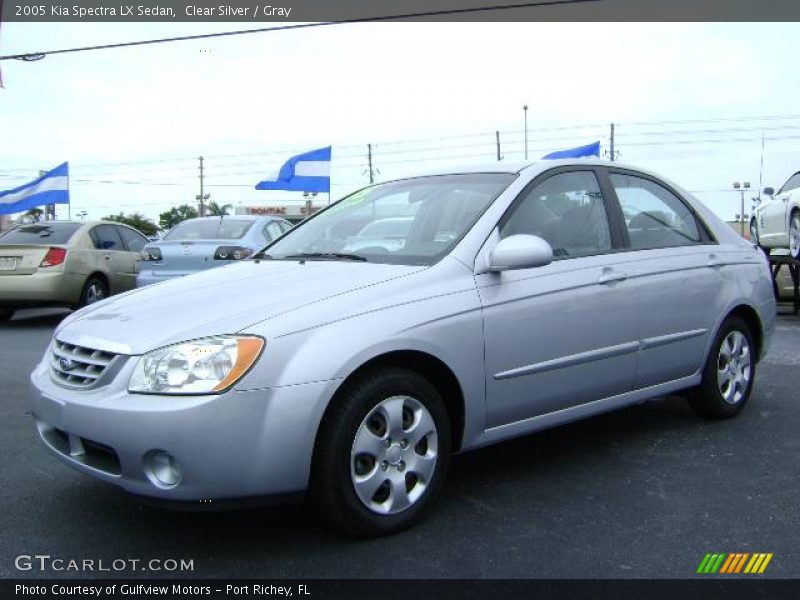 Clear Silver / Gray 2005 Kia Spectra LX Sedan