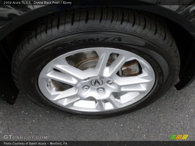 Crystal Black Pearl / Ebony 2009 Acura TL 3.5