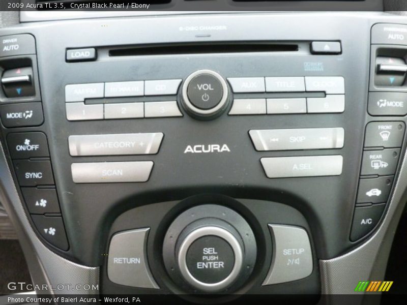 Crystal Black Pearl / Ebony 2009 Acura TL 3.5