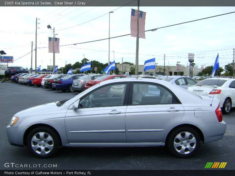 Clear Silver / Gray 2005 Kia Spectra LX Sedan