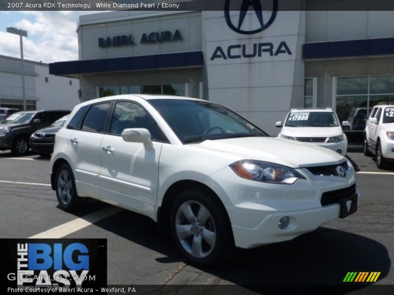 White Diamond Pearl / Ebony 2007 Acura RDX Technology