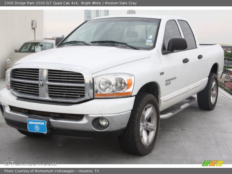 Bright White / Medium Slate Gray 2006 Dodge Ram 1500 SLT Quad Cab 4x4