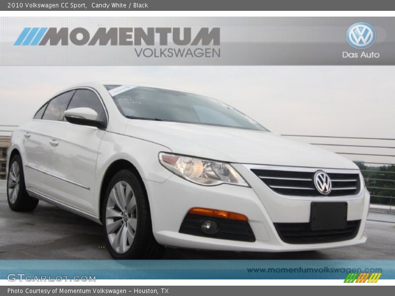 Candy White / Black 2010 Volkswagen CC Sport
