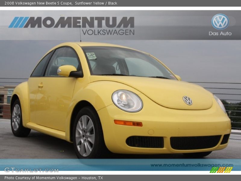 Sunflower Yellow / Black 2008 Volkswagen New Beetle S Coupe