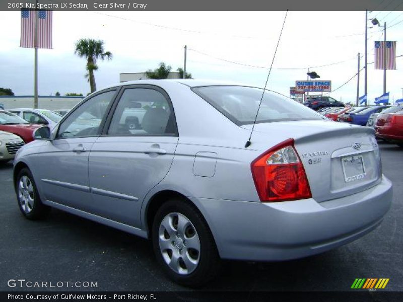 Clear Silver / Gray 2005 Kia Spectra LX Sedan