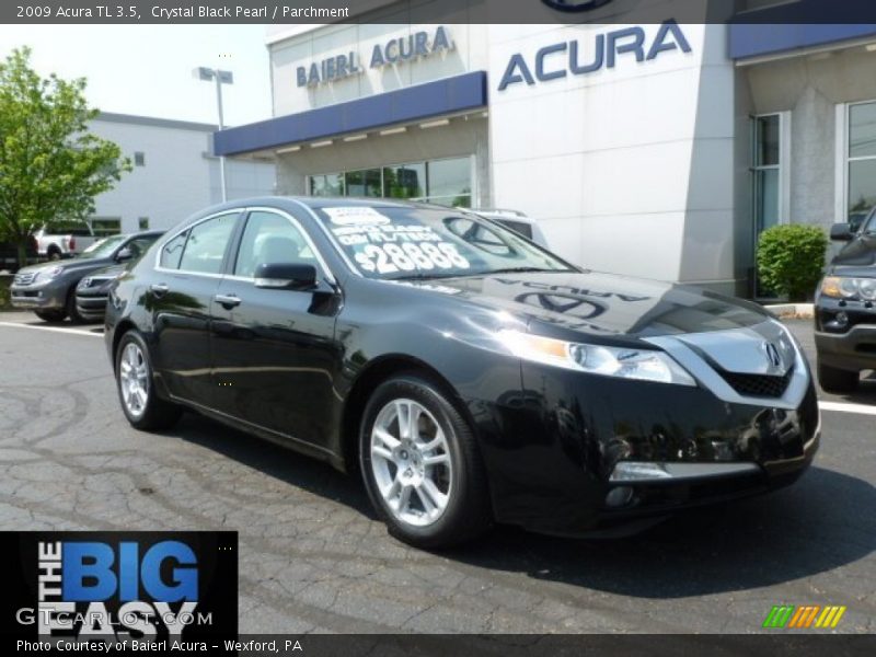 Crystal Black Pearl / Parchment 2009 Acura TL 3.5