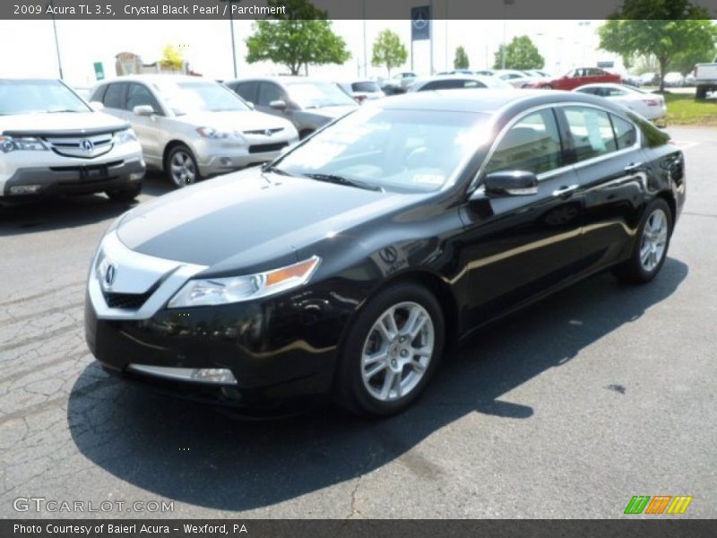 Crystal Black Pearl / Parchment 2009 Acura TL 3.5