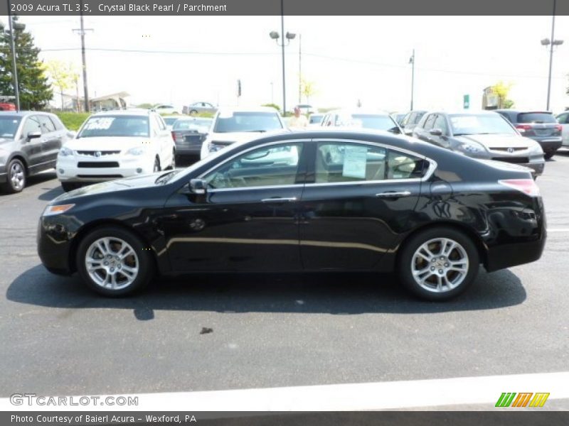 Crystal Black Pearl / Parchment 2009 Acura TL 3.5