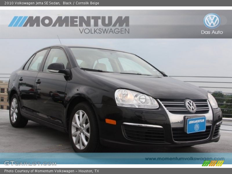 Black / Cornsilk Beige 2010 Volkswagen Jetta SE Sedan