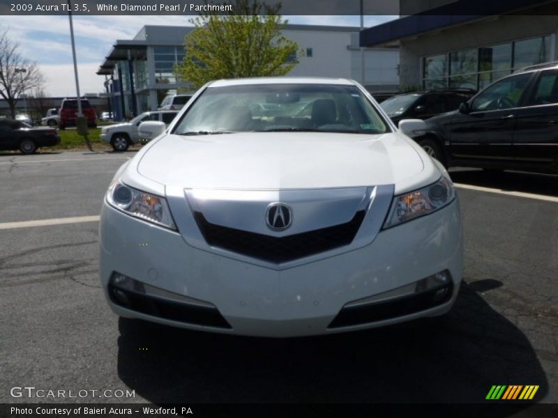 White Diamond Pearl / Parchment 2009 Acura TL 3.5