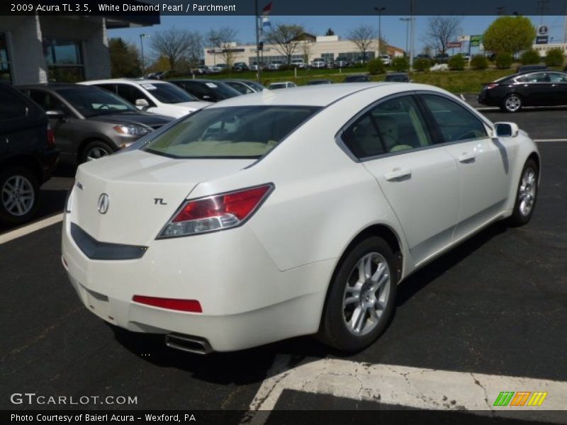 White Diamond Pearl / Parchment 2009 Acura TL 3.5