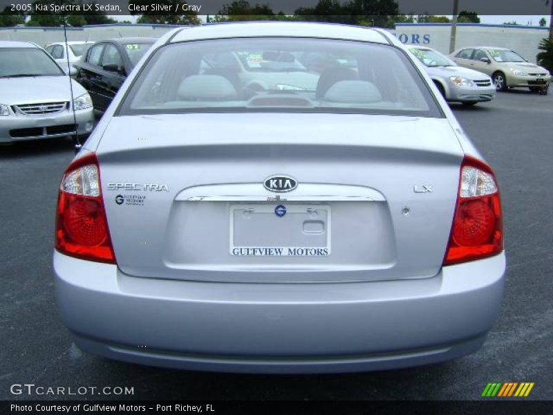 Clear Silver / Gray 2005 Kia Spectra LX Sedan