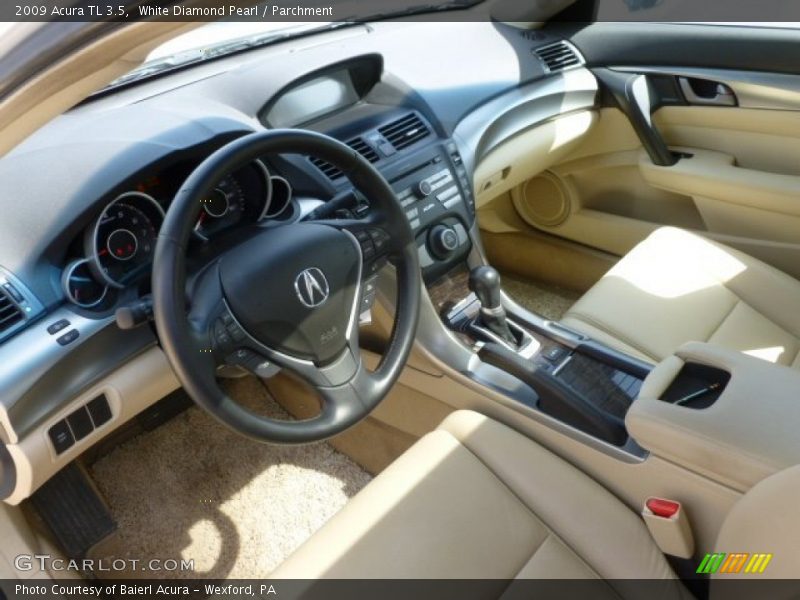 White Diamond Pearl / Parchment 2009 Acura TL 3.5