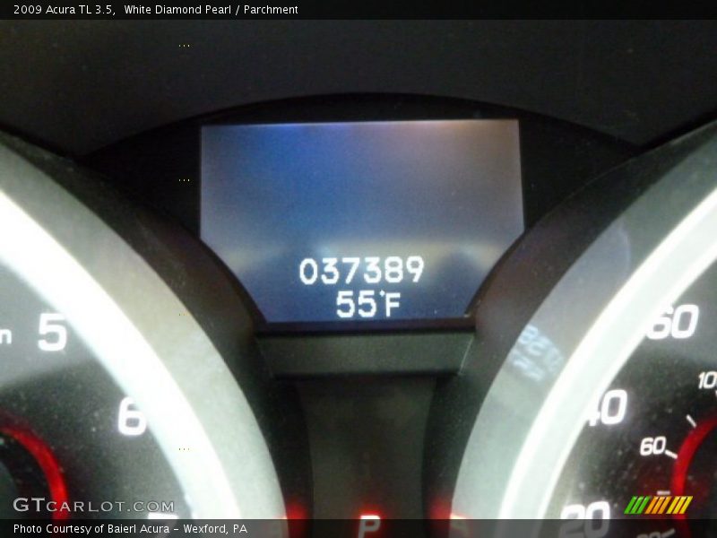 White Diamond Pearl / Parchment 2009 Acura TL 3.5